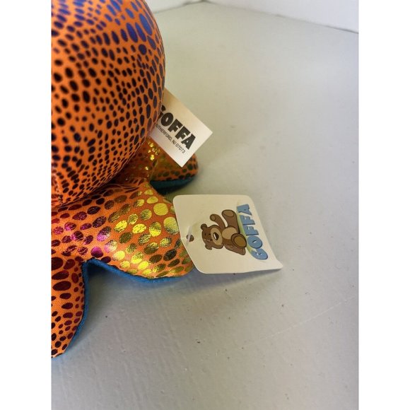 Goffa Sparkly Shiny Orange Small Medium Octopus Lot Plush Smiling Stuffed Animal - Picture 4 of 11